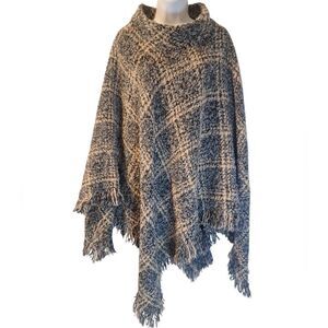 Weave of the Irish wool alpaca blend poncho cape